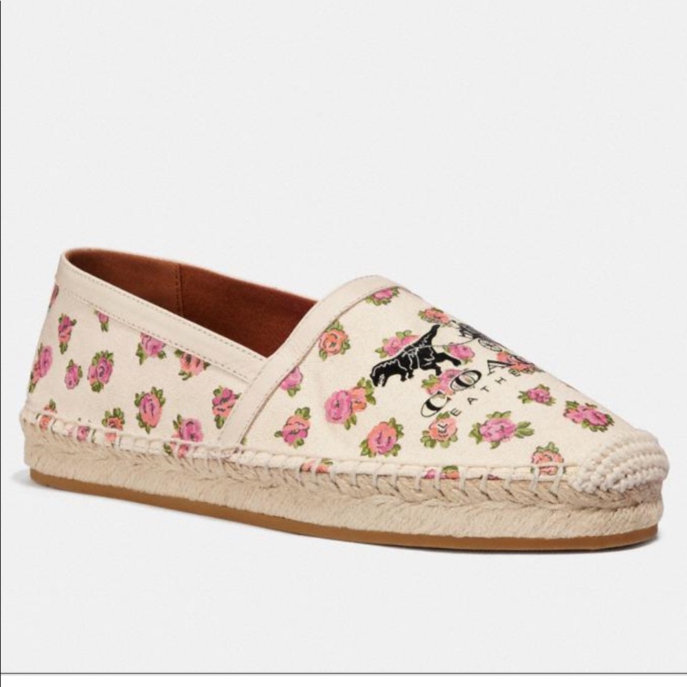 Coach Casey Espadrille W/ Mini Vintage Rose Print